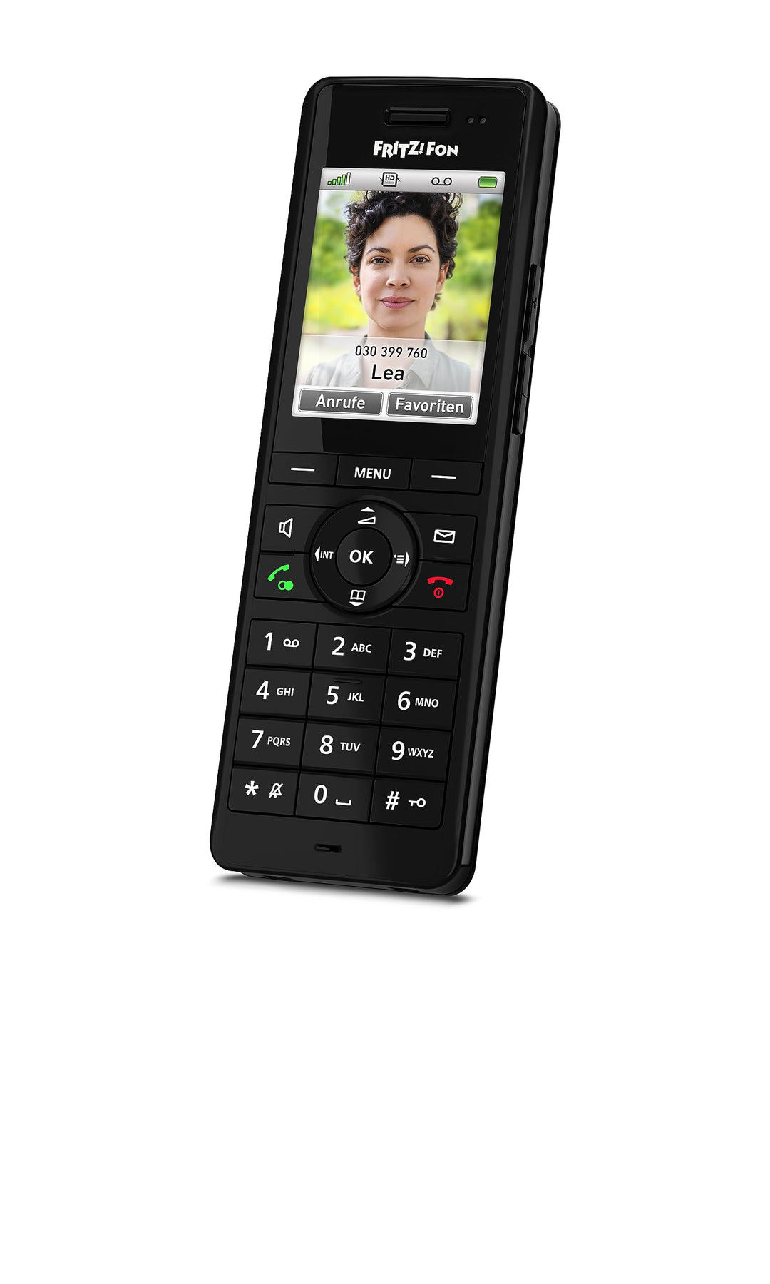 AVM FRITZ!Fon X6 Black DECT-Komforttelefon (hochwertiges Farbdisplay, HD-Telefonie, Full-Duplex-Frei