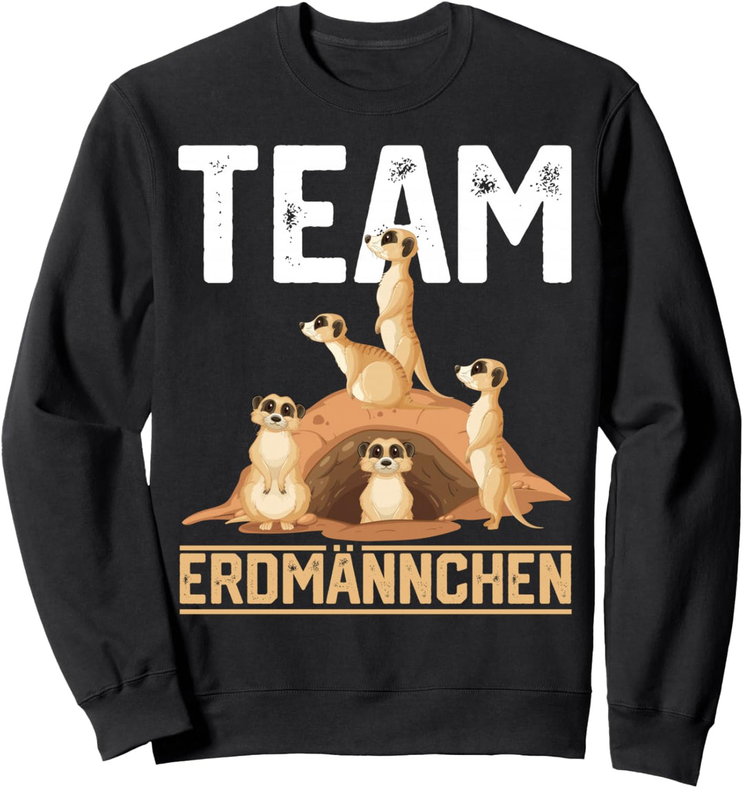 Team Erdmännchen Retro Meerkat Children's Girls Erdmännchen Sweatshirt