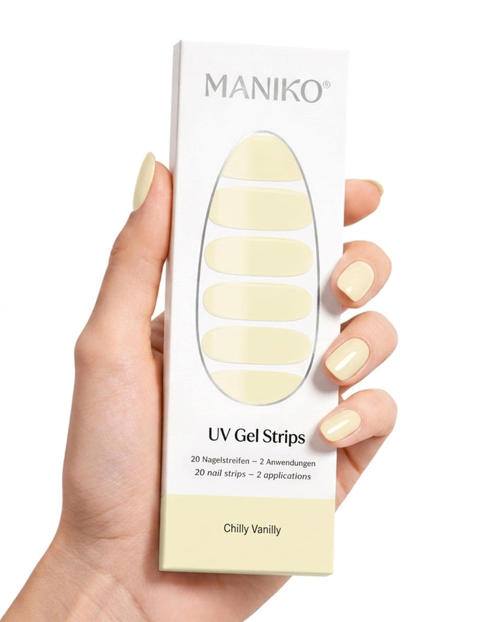 Maniko® UV Gel Strips - Selbstklebende Nagelfolie für bis zu 2 Anwendungen - Vegan & langanhaltend -