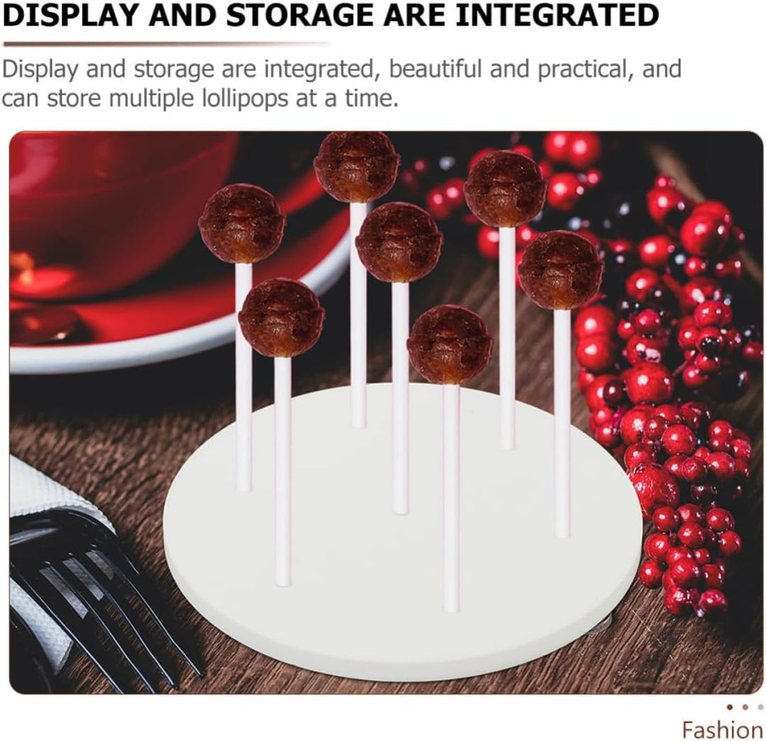 Yardwe Tisch Cake Pops Halter aus Acryl Weiss für Party Display | Glatte Oberfläche, Tragbar und Pol
