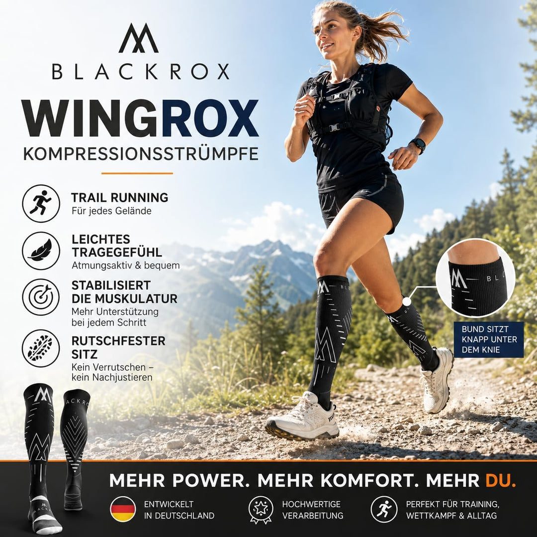 BLACKROX Kompressionssocken Astropreform WINGROX Premiun Kompressionssocken Sportkompressionssocken