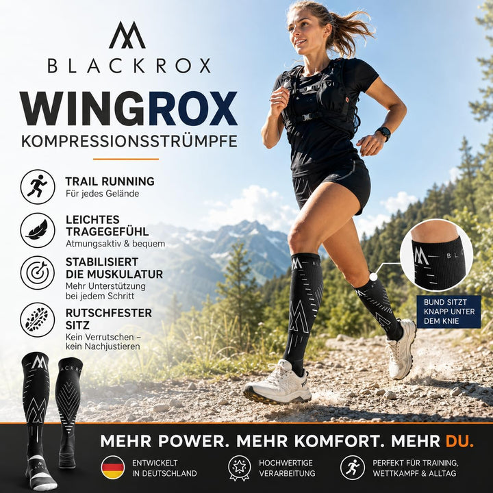 BLACKROX Kompressionssocken Astropreform WINGROX Premiun Kompressionssocken Sportkompressionssocken