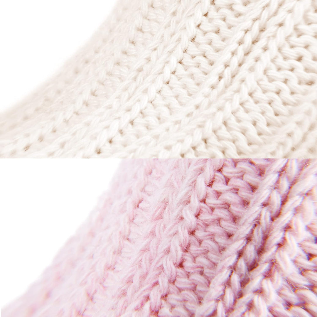 Brubaker 4 Paar Alpaka Socken sehr dick flauschig und warm - reine Alpakawolle 39-42 Beige- und Rosa