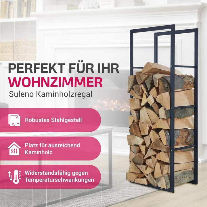 SULENO Kaminholzregal CARDIFF Feuerholzregal Innen Brennholzregal Holzhalter