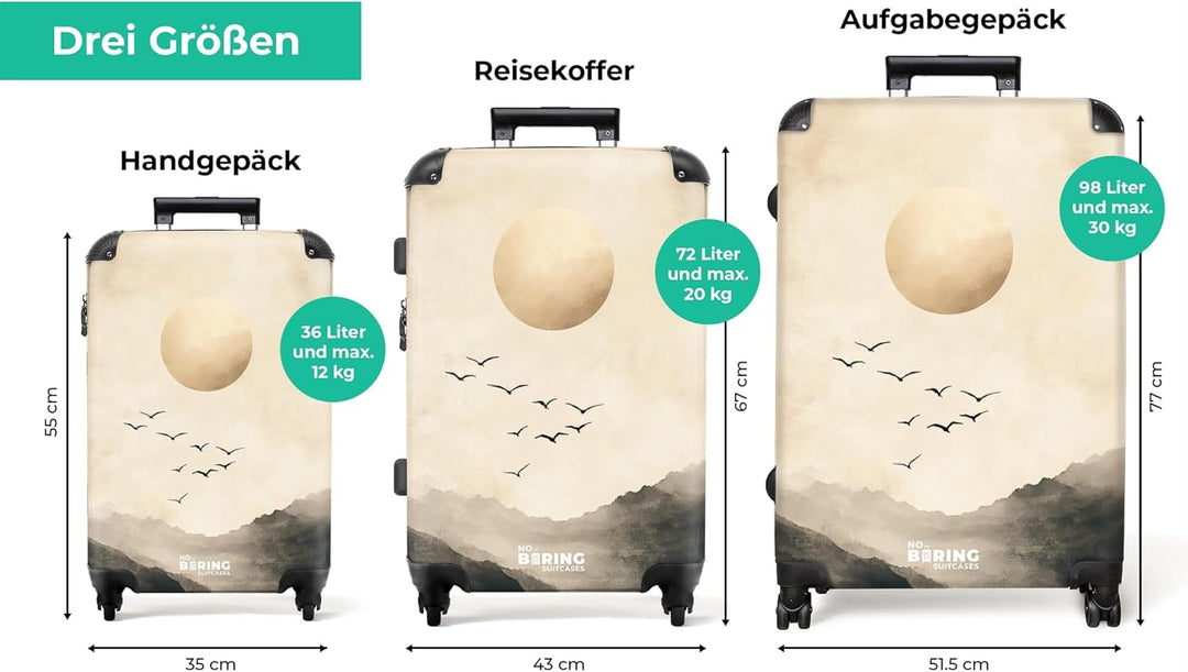 Koffer XL Gross 77x51.5x28 cm Reisekoffer mit Rollen Leicht Trolley grosser Hartschalenkoffer Rollko