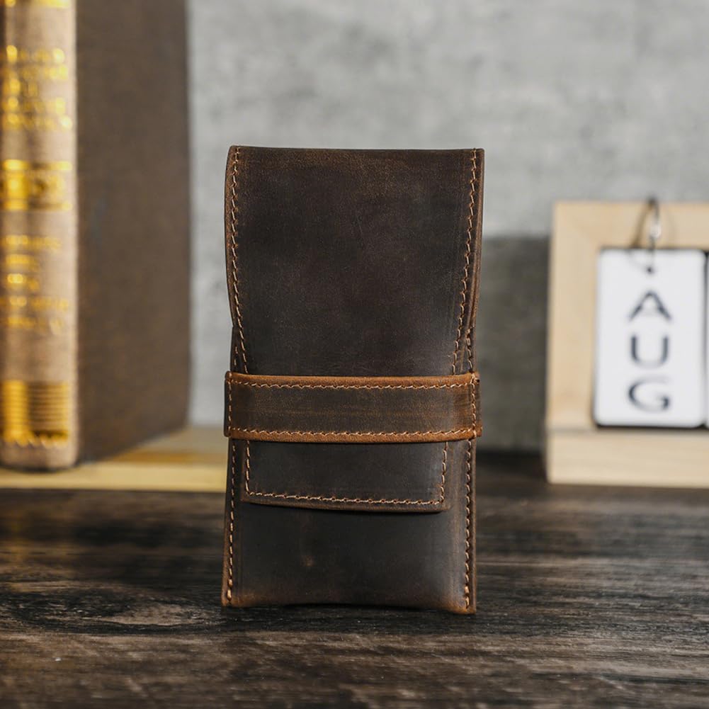 Leeres Maniküre Set Etui Aus Echtem Leder Handgefertigt Aus Rindsleder Ideal Für Die Tägliche Finger