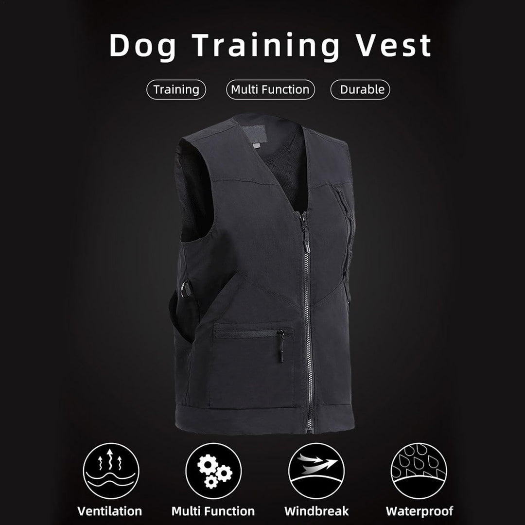 Hundetrainer-Tuch mit Mehreren Taschen, Hundetrainer-Weste | Hundeführer-Schutzweste - Seitlich vers