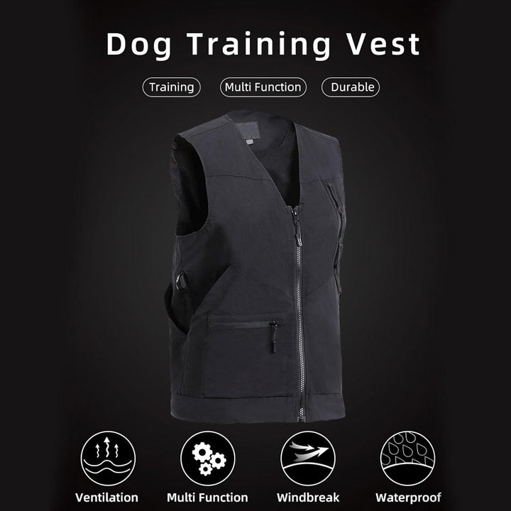 Hundetrainer-Tuch mit Mehreren Taschen, Hundetrainer-Weste | Hundeführer-Schutzweste - Seitlich vers