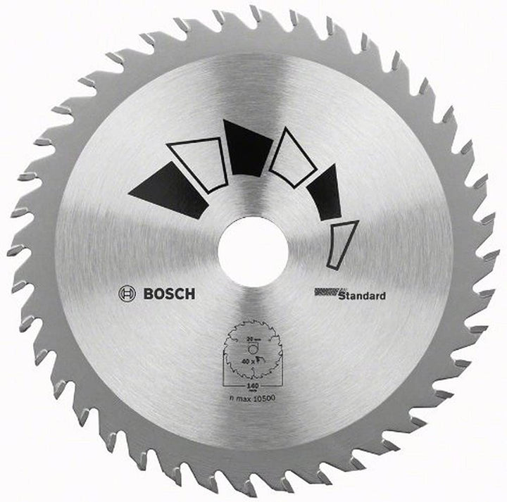 Bosch 1x Kreissägeblatt Standard (Sägeblatt für Holz, Ø 180 x 2.2/1.5 x 30/20 mm, 40 Zähne, ATB, mit