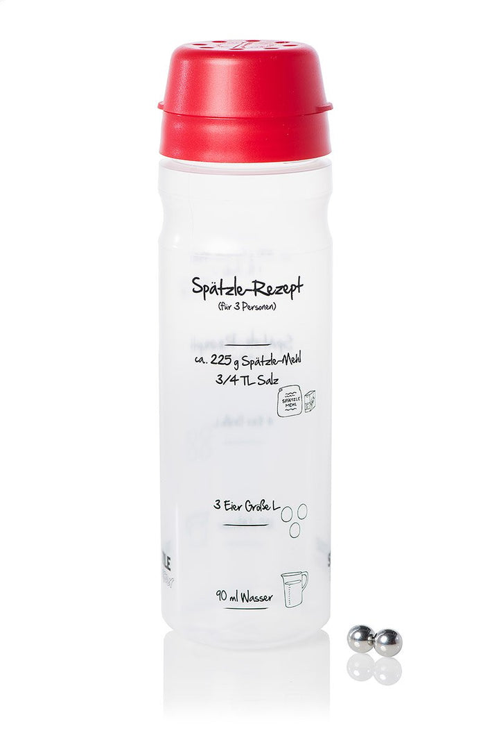 Das Original - Spätzle-Shaker für 4 Portionen (875ml rot) Selbstgemachte Spätzle mit unserem Spätzle