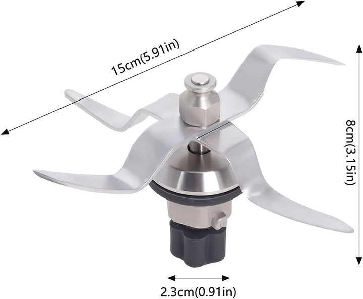 Ersatzmesser für Silvercrest Monsieur Cuisine Connect/Monsieur Cuisine Smart, Edelstahl Ersatzklinge