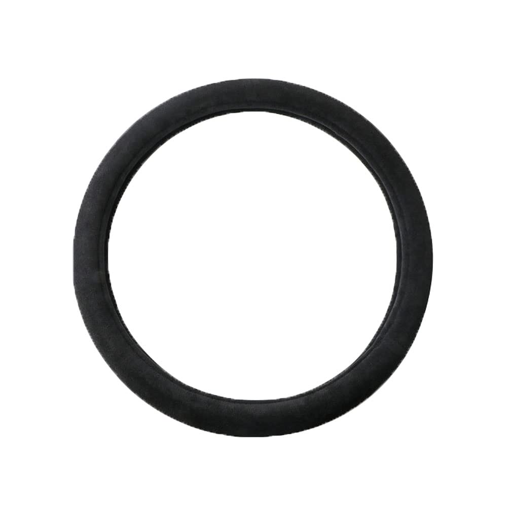 Riloer Lenkradbezug, 1 x 15 Zoll Universal-Lenkradbezug aus weichem Leder, schwarz
