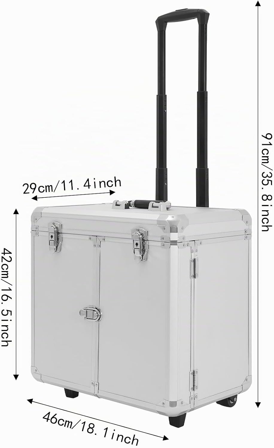 46 x 29 x 42 cm Fusspflegekoffer tragbarer Werkzeugkoffer mobiler Fusspflegekoffer mit Rollen und Sc