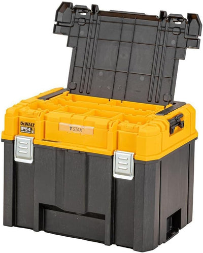 Dewalt T STAK VII Tiefe Werkzeugbox DWST83343-1 (grossvolumige Box, Schutzklasse IP54, Metallschlies