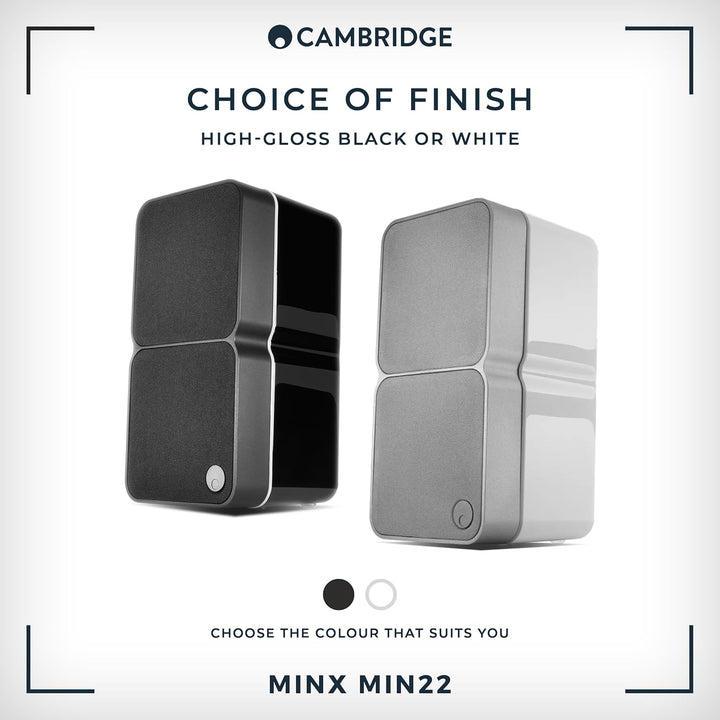 Cambridge Audio Minx Min 22 - Kompakter kabelgebundener Satellitenlautsprecher mit BMR-Lautsprechert