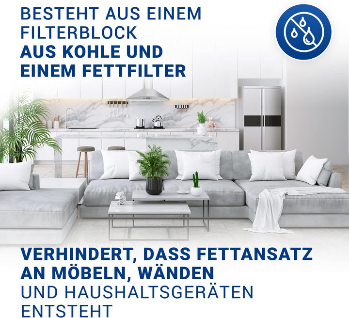 VIOKS Kohlefilter für Dunstabzugshauben Ersatz für AEG 9029801207 Typ 150 - Aktivkohlefilter Dunstab