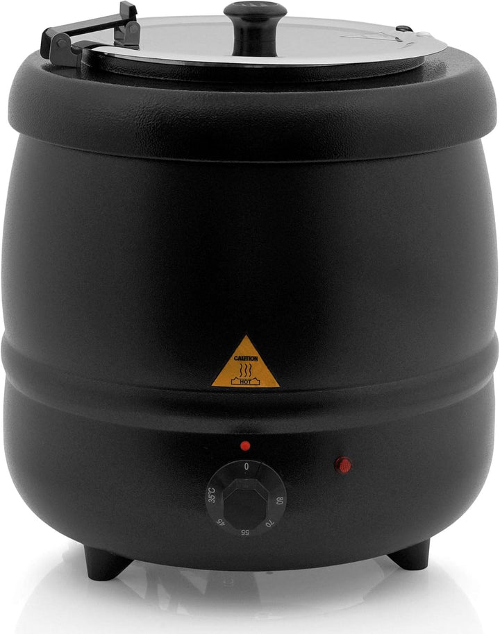 Mahlzeit Suppenkessel elektrisch 8 Liter | Suppentopf mit herausnehmbarem Edelstahl Einsatz und Deck