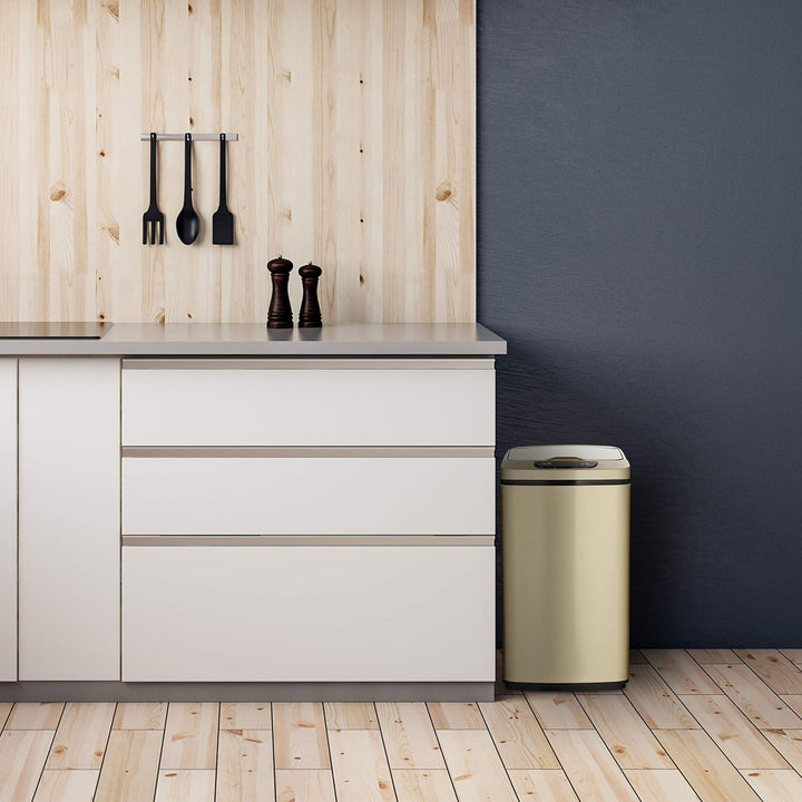 Relaxdays Sensor Mülleimer 12l, eckiger Abfalleimer mit Deckel &amp; Inneneimer, Küche &amp; Bad, Automatik