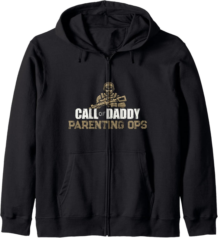 Call of Daddy Parenting Ops Gamer Dads Funny Fathers Day Kapuzenjacke