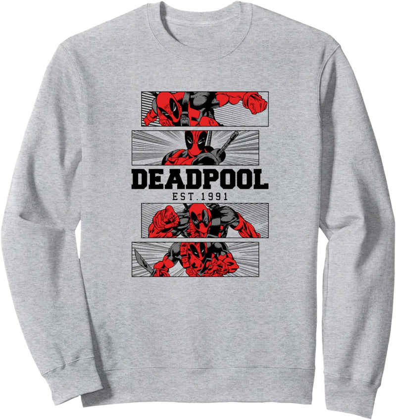 Marvel Deadpool 30th Est. 1991 Panels Sweatshirt