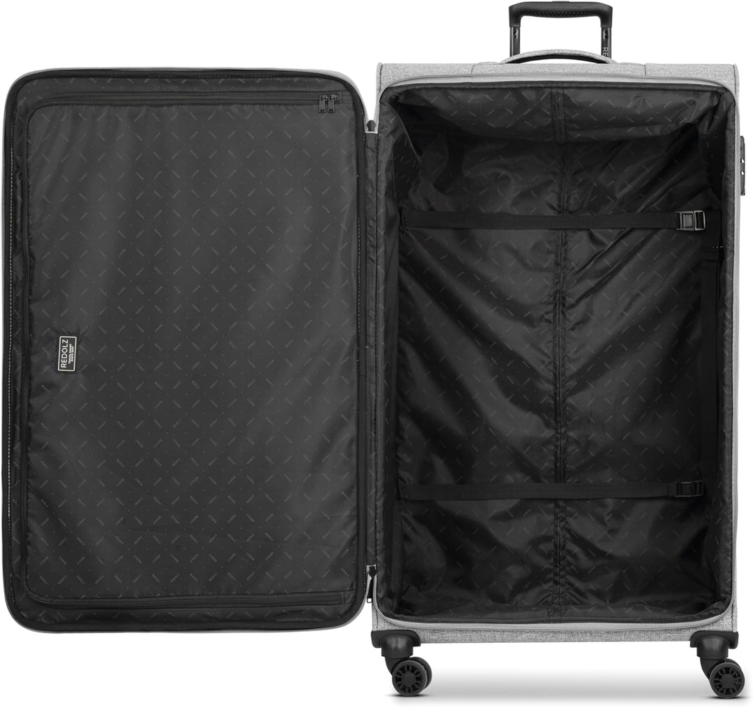 REDOLZ grosser Weichschalen Koffer für Damen & Herren | Leichter Trolley 77 cm mit 4 Doppelrollen &