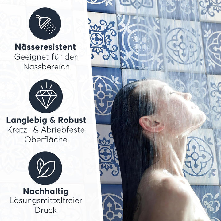 CREATISTO Klebefliesen Stickerfliesen Fliesenfolie - Aufkleber Sticker für Wandfliesen I Klebefliese