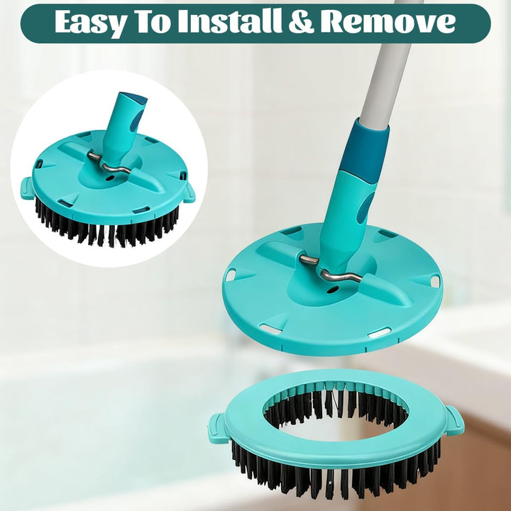 Rotating Schrubber Ersatzkopf kompatibel mit Leifheit Clean Twist Disc Mop Ergo 15.6 cm Runde Wischm