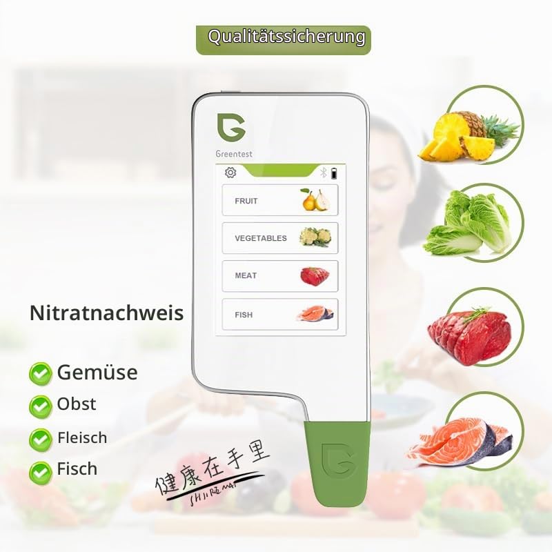 Greentest Instant-Lesegerät für frisches Fleisch, Obst, Gemüse, Nitrat-Tester und Messgerät für Lebe