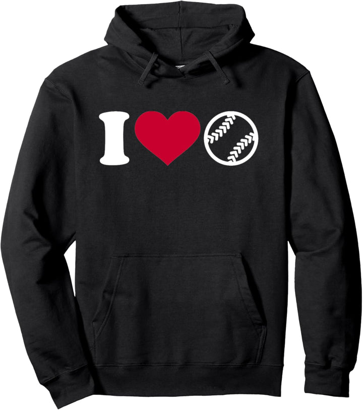 Ich liebe Softball Pullover Hoodie