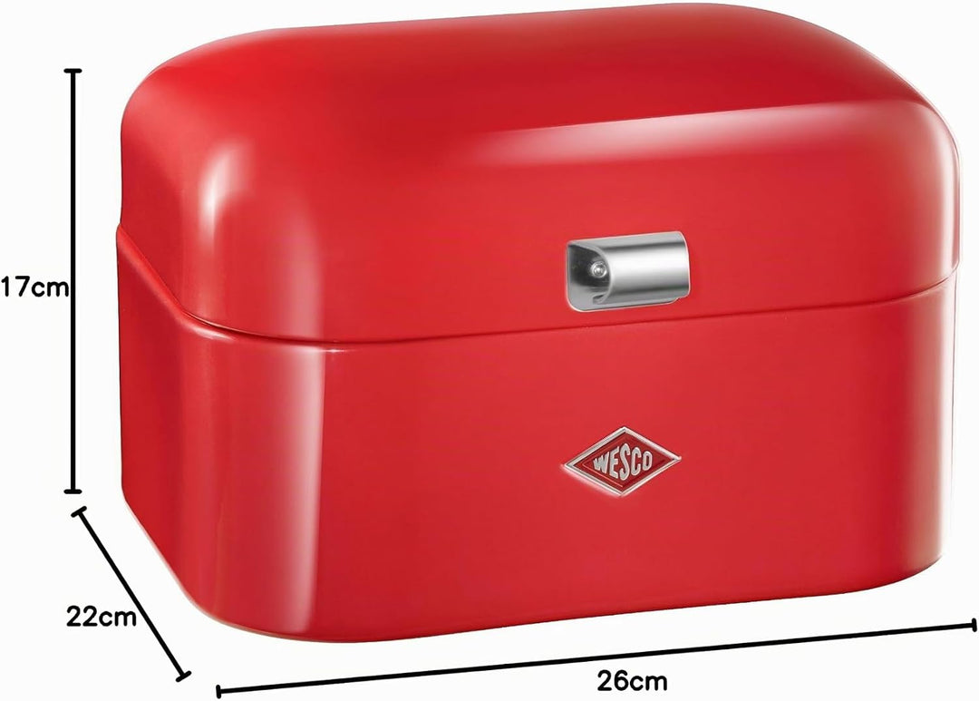 Wesco 235101-02 Brotkasten Single Grandy, rot, Rot