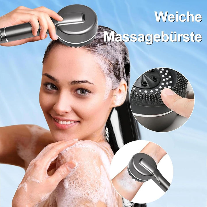 Duschkopf mit Schlauch und Halterung, Hochdruck Handbrause mit Filter gegen Kalk, Wassersparende Dus