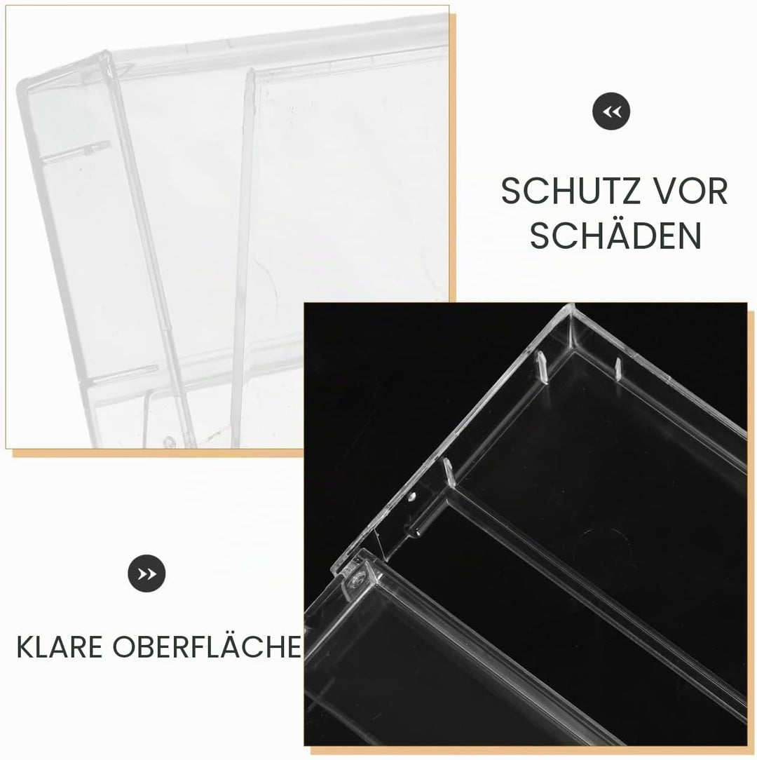 Toyvian Kassettenbox, 3Er Set Transparente Kunststoffhüllen Mit Deckel Aufnahmekassettenbox Für Musi
