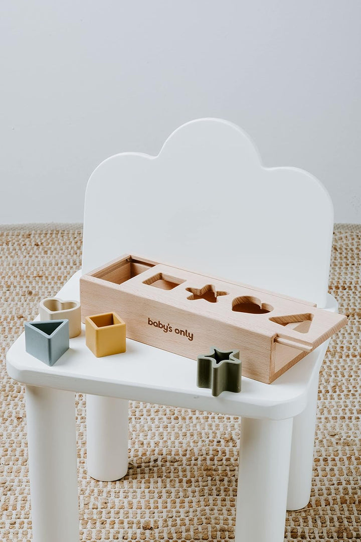 BO Baby's Only - Puzzle-Box Sortierspiel Earth - Motorikspielzeug Baby - Bunte Montessori Holzspielz