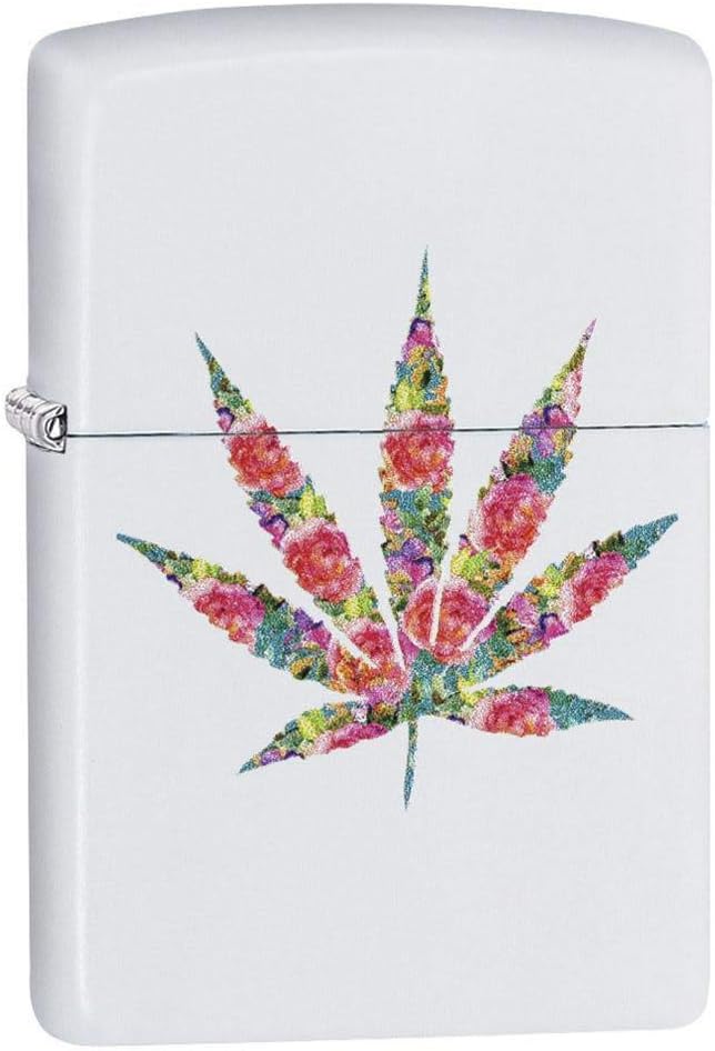 Zippo FLORAL Weed DESIGN-214-Zippo Collection 2019-60004288-46,95 €, Silber, smal