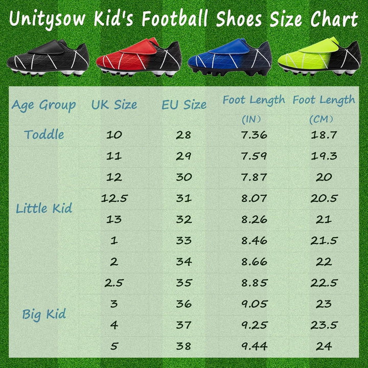 Unitysow Fussballschuhe Jungen Professionelle Fussballschuhe Kinder Athletics Trainingsschuhe Sports
