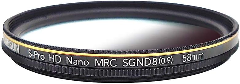 JONGSUN 58mm ND Filter, Grauer Verlaufsfilter Neutraldichtefilter, 18-Schichten Mehrfachbeschichtung