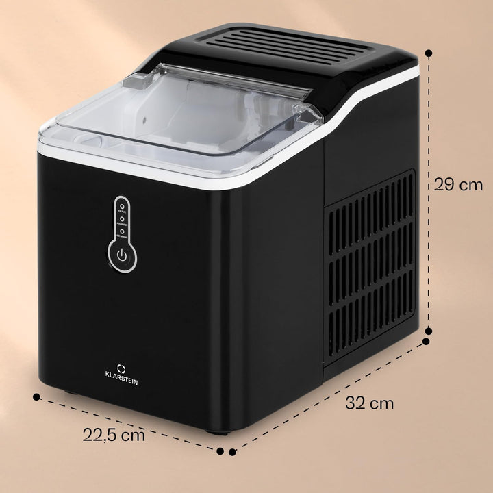 Klarstein Chillout - Eiswürfelmaschine, 12 kg Eis pro Tag, Produktionszyklus: 8 min, Wassertank: 1,5