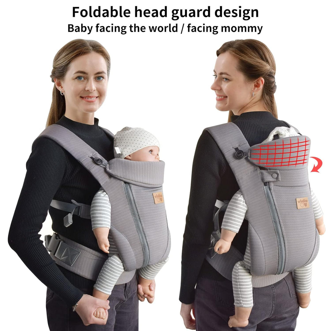 vrbabies Babytrage für Neugeborene ab Geburt,Upgrade Weich Ice Silk Babytrage mit Verstellbarer Gürt