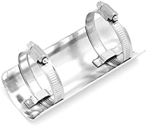 Hitzeschutzblech für 2-¼", 57 mm Krümmer, 152 mm lang, Chrom