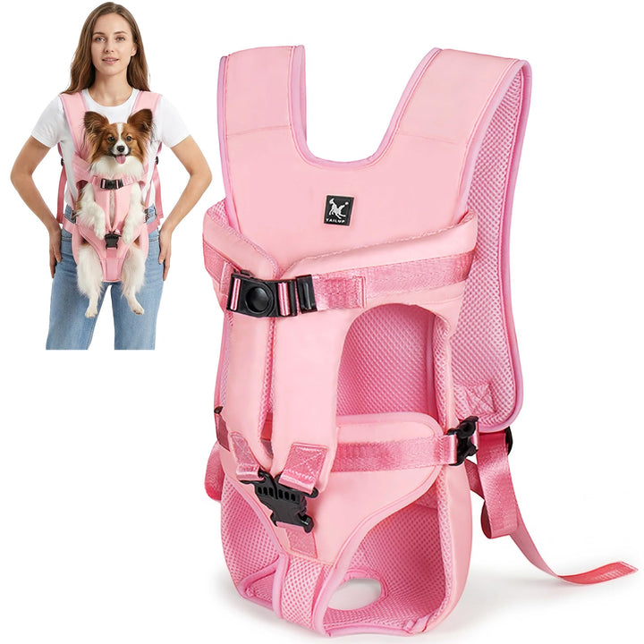 ALLSOPETS Hunderucksack für Mittlere Hunde, Verstellbar und Leicht, Ideal zum Wandern, Radfahren, Re