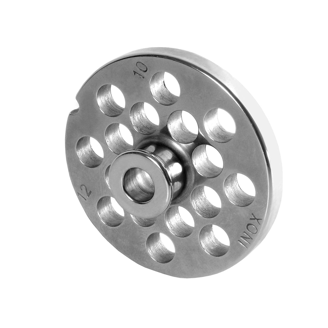 Wolfcut INOX Lochscheiben mit Nabe kompatibel mit Fleischwolf REWEBO RF12 (10,0 mm), 10,0 mm
