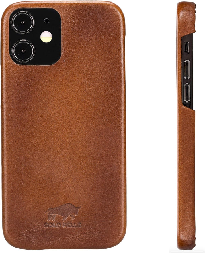 Solo Pelle Lederhülle für das Apple iPhone 12 Mini in 5.4 Zoll Princeton Case Leder Hülle Ledertasch