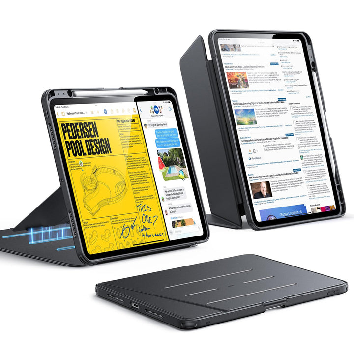 ESR für iPad Pro 13 Zoll Hülle (M5/M4) 2025/2024, Vertikaler Ständer, Multi-Winkel, Ultra-stabile Hü