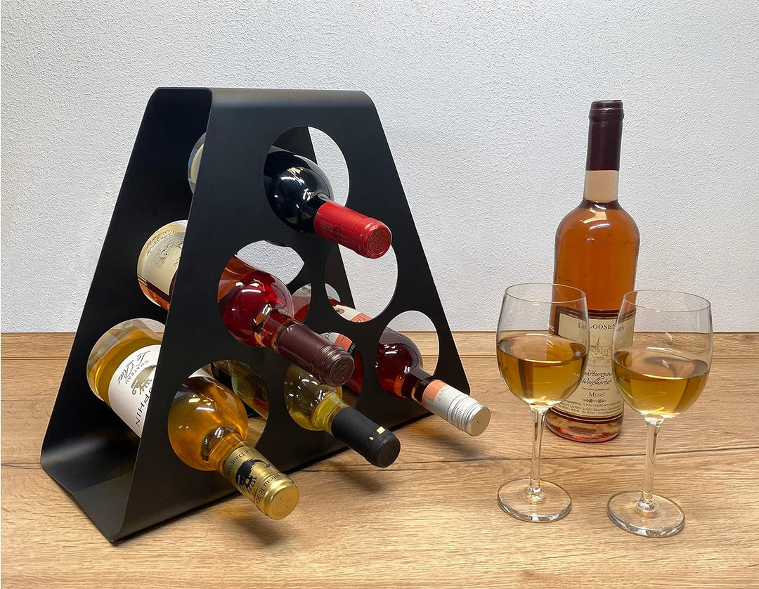 GP Get Productive Weinregal (6er Flaschenhalter) freistehend und modernes Design aus stabilem Metall