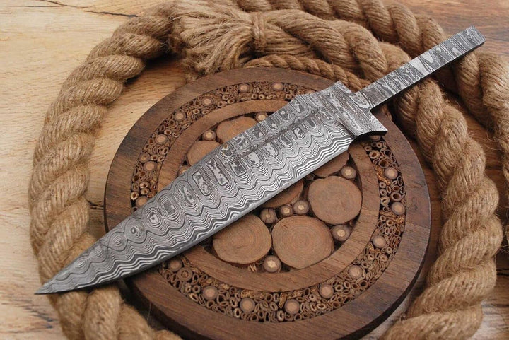 Damast Klinge Handgeschmiedete Damast Rohling Damascus blank blade 6037EA