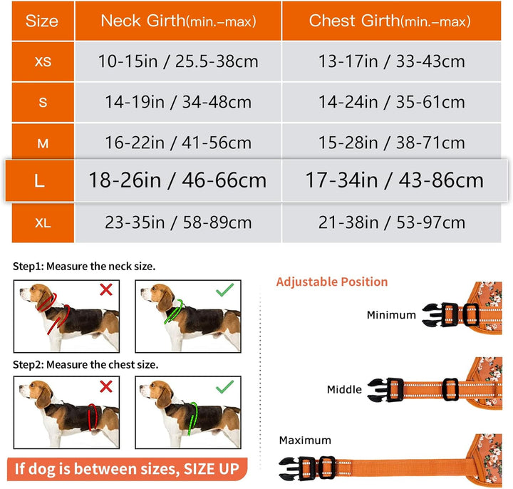 HEELE Hundegeschirr, Hundegeschirre mittelgrosse Hunde mit Griff reflektierendes Hundegeschirr gepol