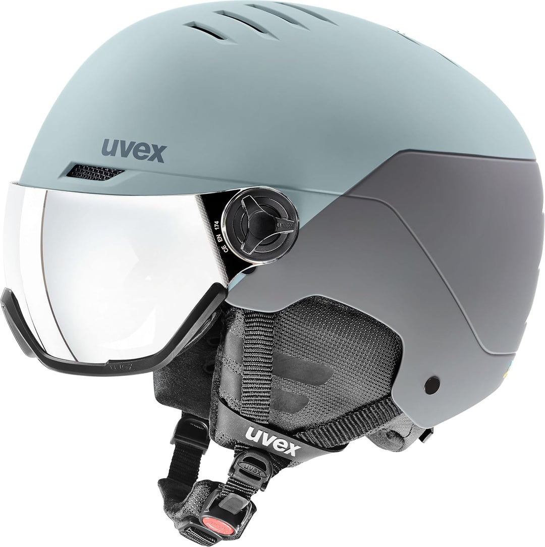uvex Wanted Visor Visier Skihelm - Navy mat glacier - rhino matt 54-58 cm, glacier - rhino matt 54-5