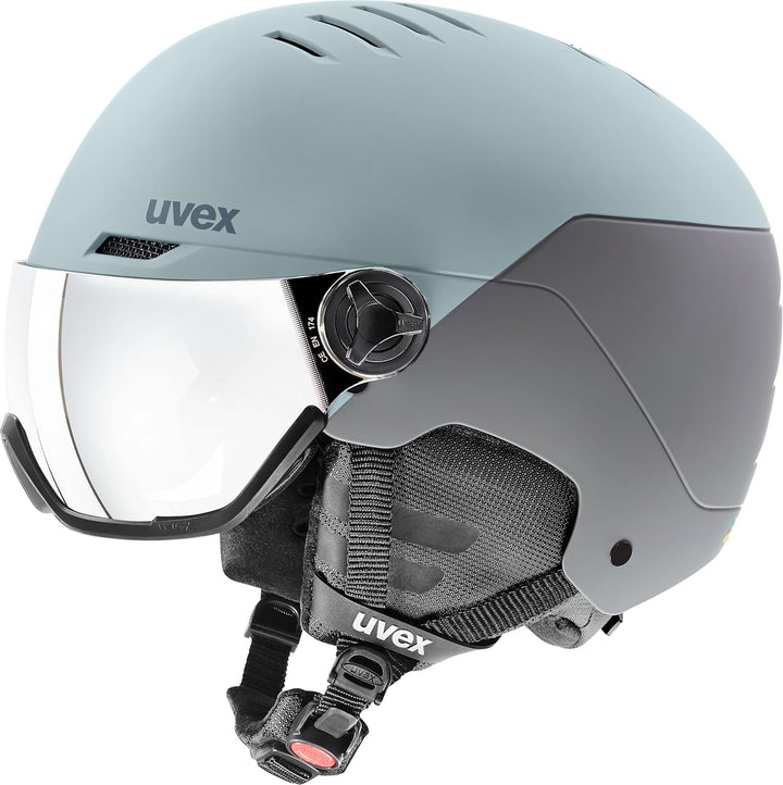 uvex Wanted Visor Visier Skihelm - Navy mat glacier - rhino matt 54-58 cm, glacier - rhino matt 54-5