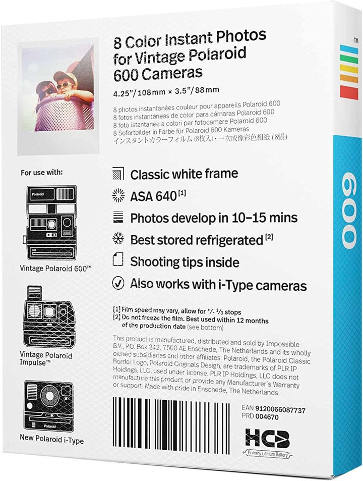 2 x 1A PHOTO PORST Polaroid Color 600 Sofortbildfilm