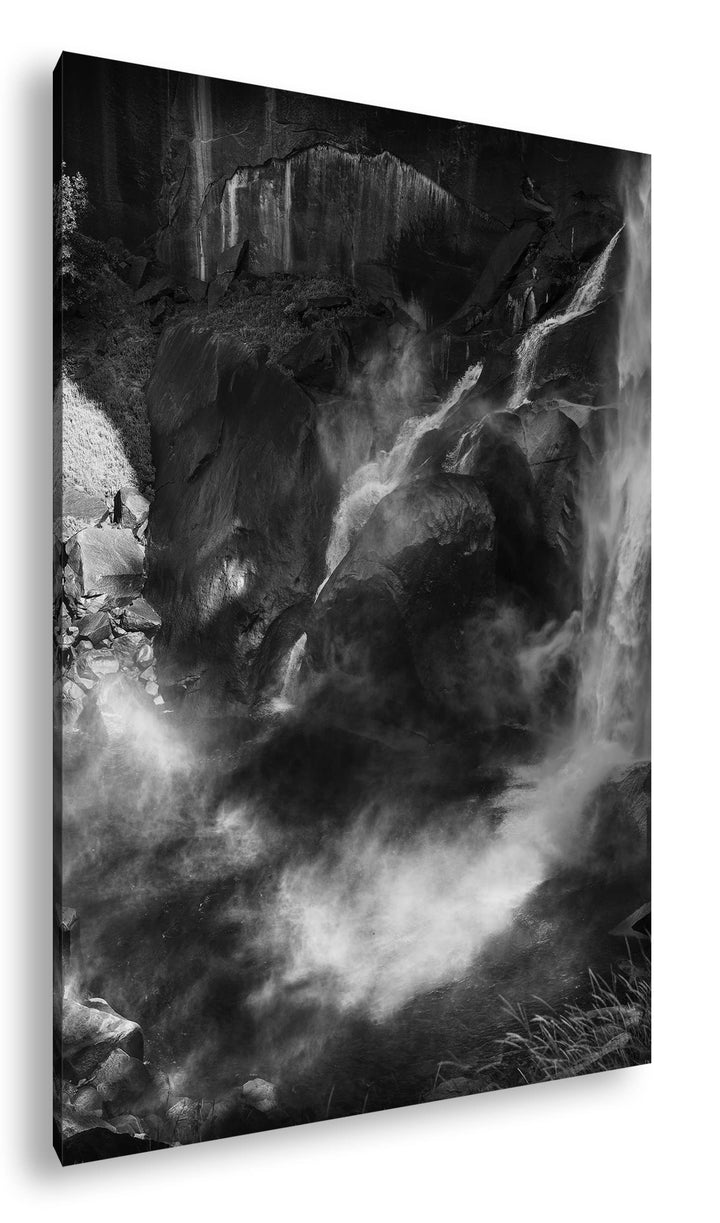 deyoli Regenbogen am Wasserfall Format: 80x60 Effekt: Schwarz&Weiss als Leinwandbild, Motiv fertig g